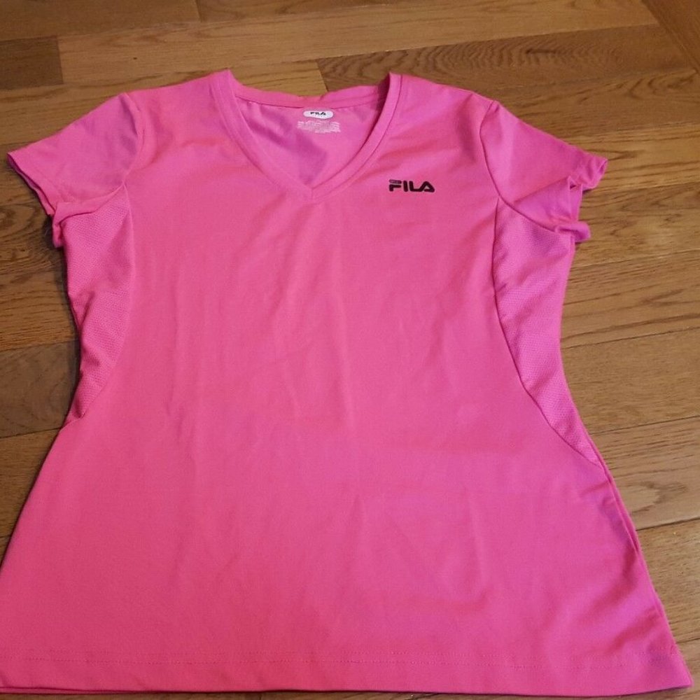 fila hot pink shirt sz m new